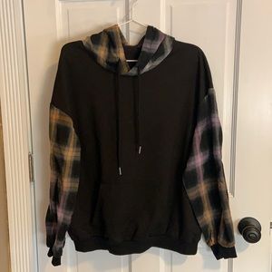 Shein plaid hoodie